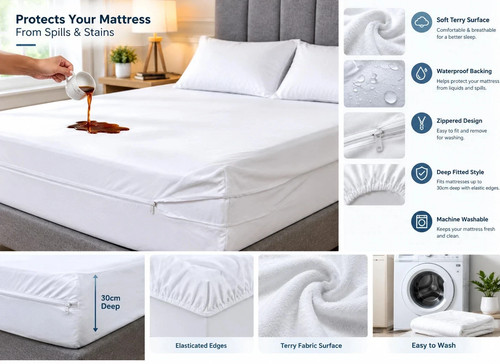 Anti bed bug waterproof zipped - bed,